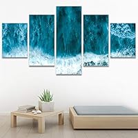 SIGNWIN 5 Panel Canvas Wall Art Modern Art Landscape Multicolor Photography Relax/Calm Rocky Romantics for Home Decorations Ready to Hang - 60