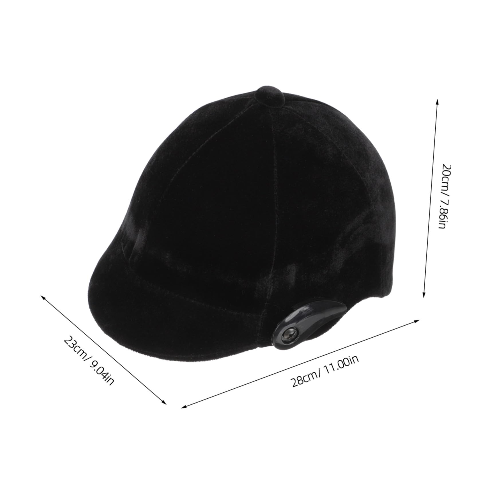 Casco per Polipropilene Equitazione Nero Ragazzi | Rotella di Regolazione Ventilazione Completa , Cinturino Mentoniero Regolabile , Paraorecchie Rimovibili
