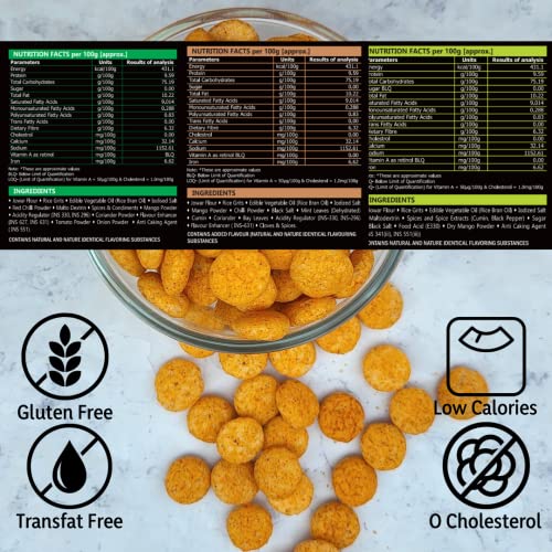 Image of Proseed Jowar Puffs (Pani Puri, Chatpata Chaat & Spices) | 150g x 3 Packs (Total 450g) | Slow Roasted & 100% Veg | No Refined Flour, Sugar & Trans-Fat | Gluten Free, No Palm Oil, Healthy Millet Snacks