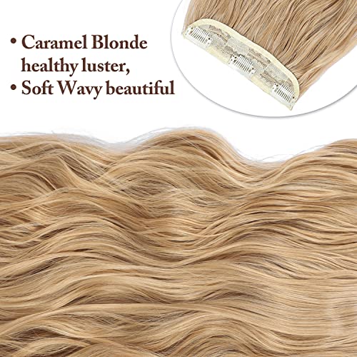 Hair Extensions Clip in 4pcs Beach Blonde Hair Extension Long Wavy Full Head Clip in Hair Extension Synthetic Fiber Hair Pieces for Women - Image 5