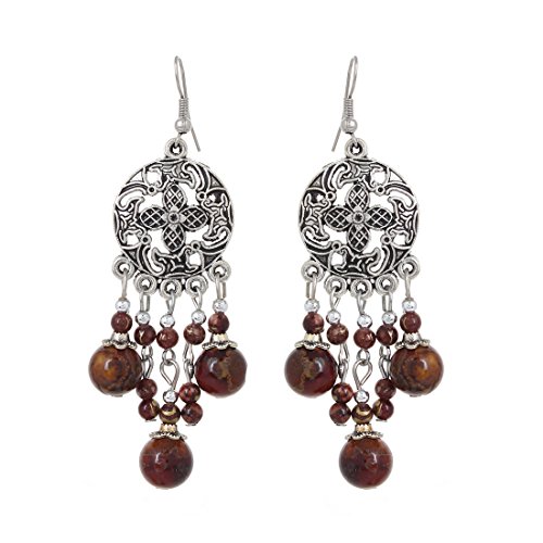 Oxidized Silver Bohemian Earrings