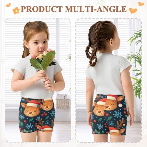 Joisal Cotton Under Dress Shorts Print Cute Reindeer Dark Blue Toddler Biker Shorts Girls 4t Kids Clothes4