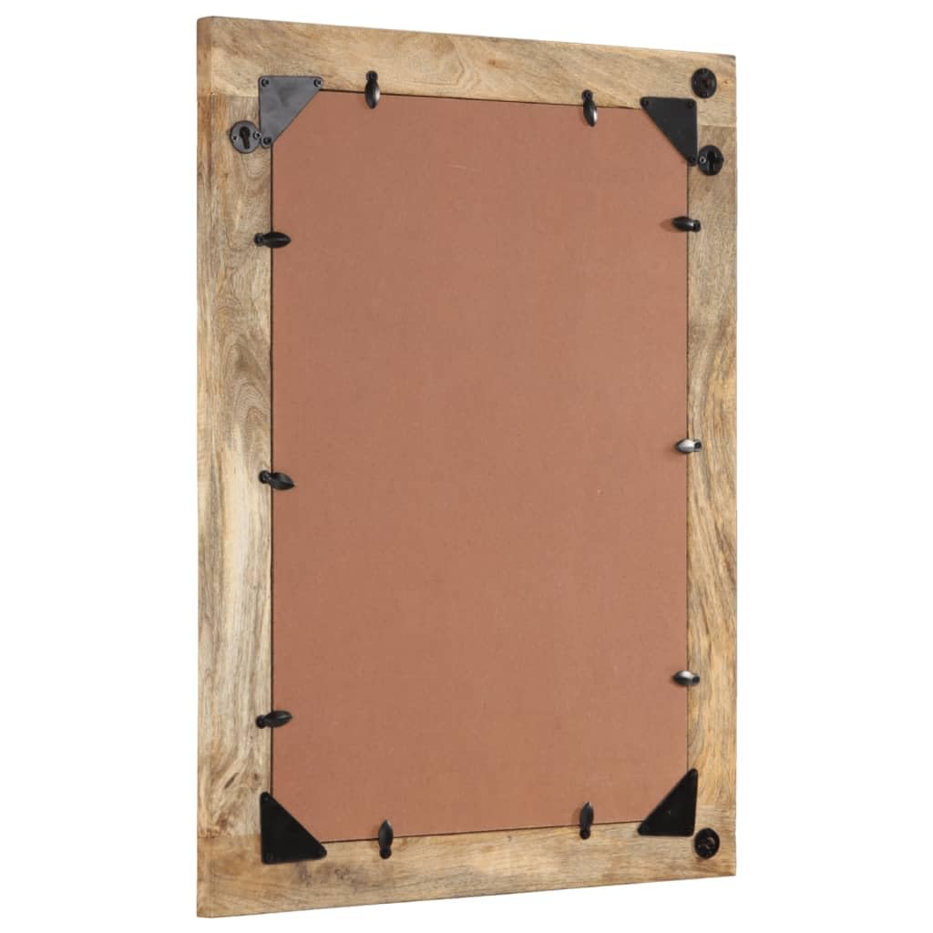 SYDE Lustro łazienkowe z litego drewna z uchwytem 50x70 cm