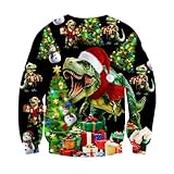 Zoom IMG-1 loveternal unisex dinosauro christmas jumper Zoom IMG-1 loveternal unisex dinosauro christmas jumper