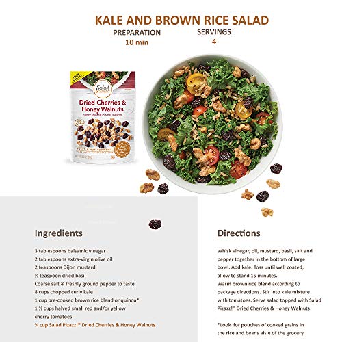 Salad Pizazz ! | Salad Topping | Oz - 12 3.5Oz (3.5 ) Resealable Bags Dried Cherries & Honey Toasted Walnuts ,42 Ounce #TOP3