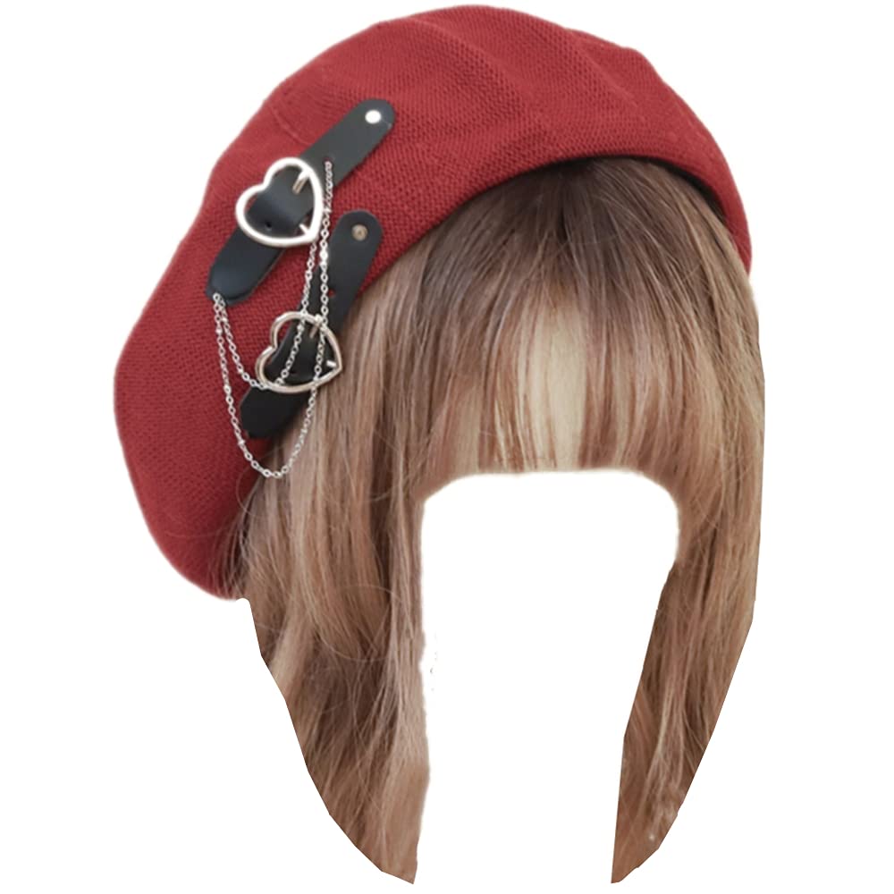 March9Breathable Gothic Lolita Beret Cap JK Hat Cap for Women Spring Summer Hat
