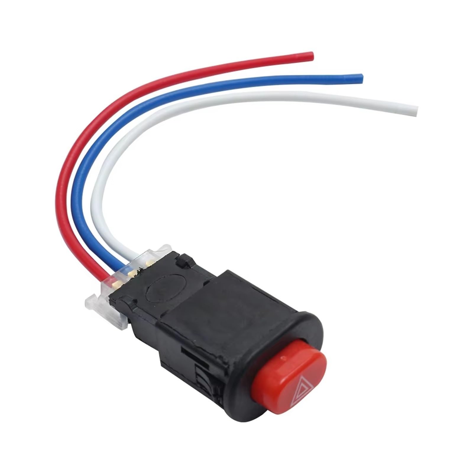 Interrupteur de guidon de moto Lot De 10 Interrupteurs D'avertissement Universels Pour Moto 12 V-24 V 5 A Double Flash Et Feux De Détresse Pour Pièces De Rechange, Bouton De Fin D'allumage