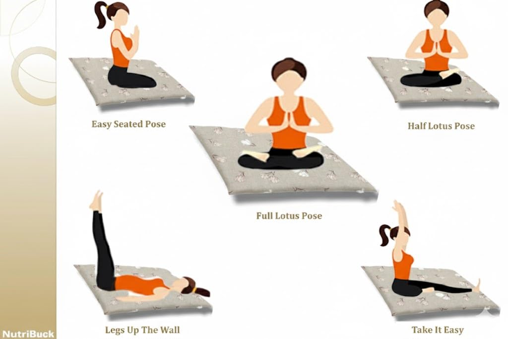 NutriBuck® | Meditation | Yoga | Cushion | (Zabuton Mat) | Filled with Buckwheat Hulls | (Urban Beige) 2