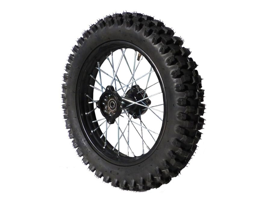 Roue arrière 14" - Axe 15mm - Acier - Dirt Bike