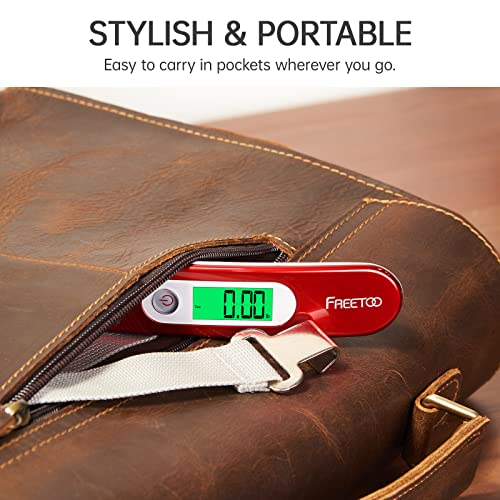 FREETOO Luggage Scale Portable Digital Weight Scale for Travel Suitcase Weigher with Tare Function 110 Lb/ 50Kg Capacity Red - Image 7