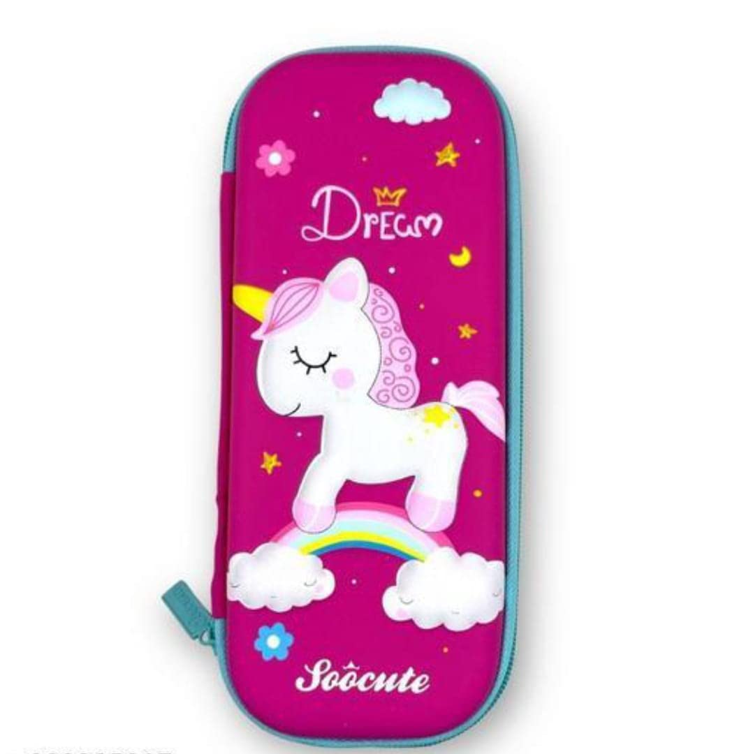 FETE PROPZ 3D EVA Hardtop Pencil Case with Compartments - Kids Large Capacity School Supply Organizer Students Stationery Box - Girls Boys Pen Pouch (Unicorn) (B0BZZ2YKXJ) Amazon Price History, Amazon Price Tracker