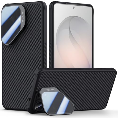 Nillkin Magnetic for Samsung Galaxy S26 Ultra Case with Camera Cover, 1500D Aramid Fiber Woven, Compatible with MagSafe, Camera Protection, Adjustable Stand, Techwoven S26 Ultra Case with Stand 6.9''