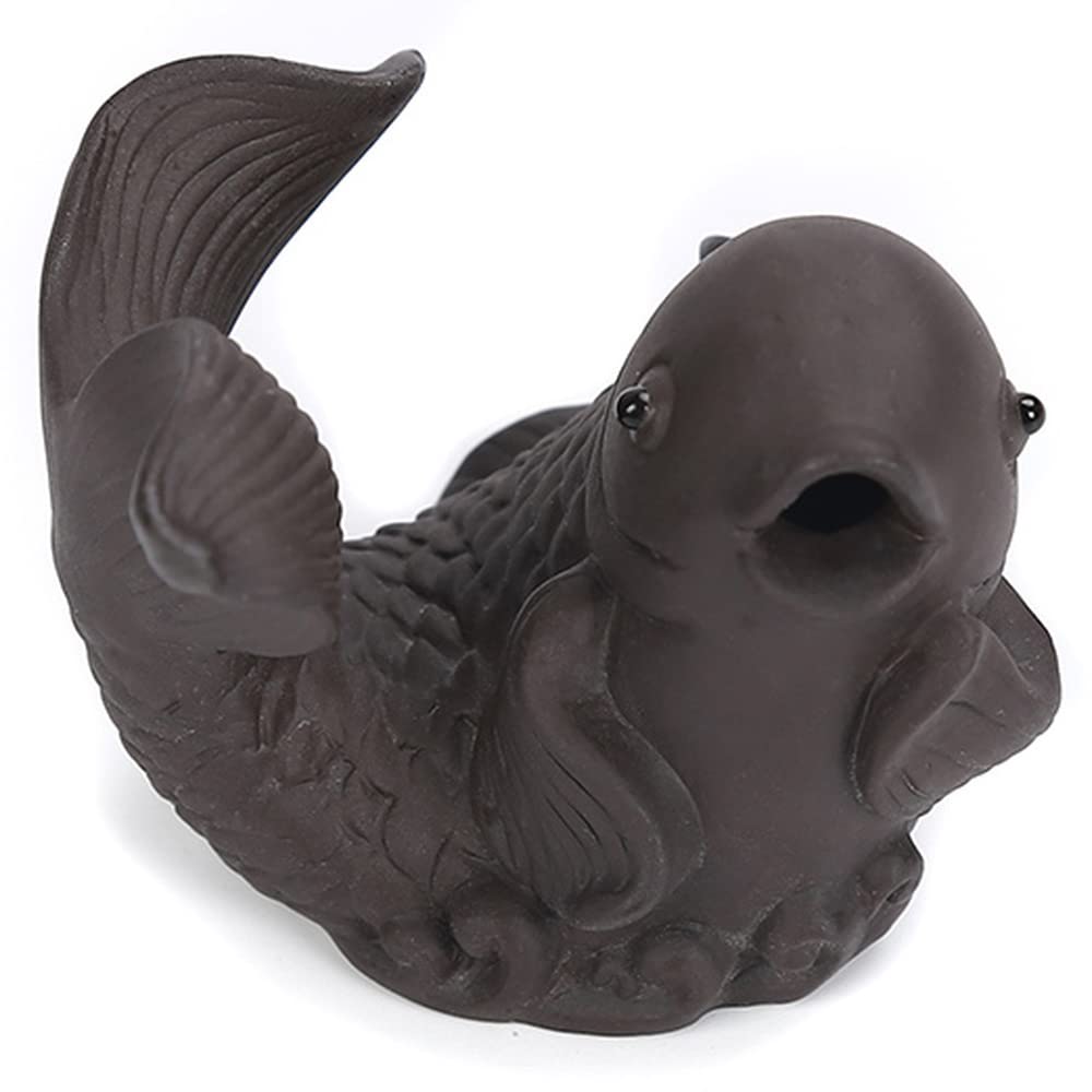 XIALON 7cm Chinese Koi Tea Pet Purple Clay Home Decor Tea Play Kung Fu Tea Set Tea Ceremony