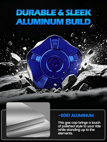 Image of JFG RACING Dirt Bike Gas Cap,CNC 6061 Aluminum Fuel Tank Cap with Vent Hose for YZ250 YZ85 YZ125 04-23 /YZ250F YZ450F 04-13 /YZ125X 17-23 /YZ250X 16-23 /WR250F 03-09 11-13 /WR450F 03-09 11-15 Blue