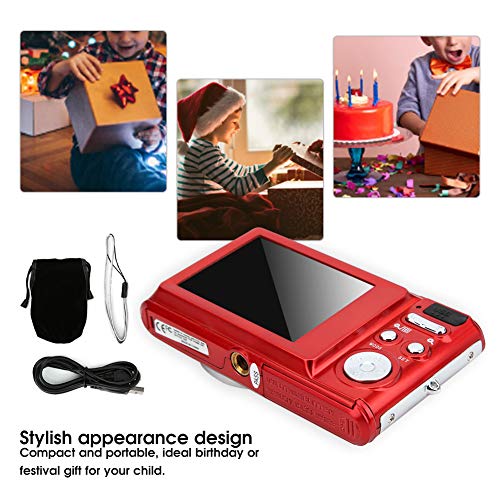 Digitalkamera, 2,4 Zoll 21 MP HD Kamera, Wiederaufladbare Minikamera TFT Flüssigkristallanzeige 8-facher Digitalzoom… – Bild 4