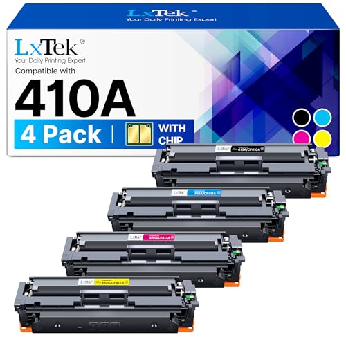 LxTek 410A 410X Toner 410 A CF410A CF410X CF411A CF412A CF413A Compatible para HP 410A Toner 410 X para HP Color Laserjet Pro MFP M477fdw Toner M377dw Toner M477fdn Impresora CF411X CF412X CF412X
