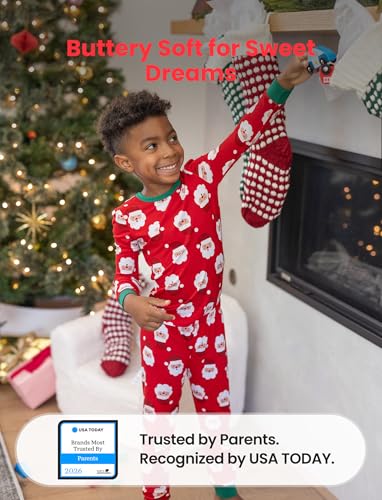 Image of PATPAT Bamboo Viscose Pajama Sets for Toddler Boys & Girls Baby Kids, Ultra-soft Snug fit Pjs Sleepers for Birthday Holiday