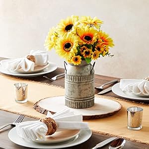 Juvale 2 Bunches Artificial Sunflowers with Stems for Faux Floral Arrangements, Fake Sunflowers for Home Decor, Kitchen, Table Centerpieces, and Wedding Decor (6x7x14 in) Juvale 2 Bunches Artificial Sunflowers with Stems for Faux Floral Arrangements Fake Sunflowers for Home Decor Kitchen Table Centerpieces and Wedding Decor 6x7x14 in