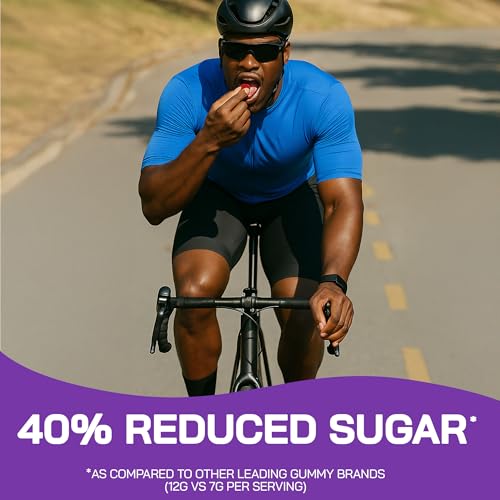 Image of ōku Energy Chews - Energy Gummies w /Natural Caffeine from Green Tea | Yerba Mate, Coconut Water for Hydration, 4g Vegan Fiber Gummy, Non-GMO | Running, Cycling, On-the-Go Snacks, Grape (12-Pack)