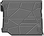 T TGBROS Custom Fit for Cargo Mat 2018-2022 Jeep Wrangler JL Unlimited 4-Door with Subwoofer(Not for JK/2door/4xe Models) All Weather Trunk Liner Carbon Fiber Texture Rear Cargo Liner