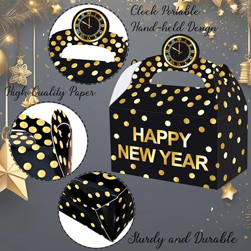 LUCKYQUBE 12pcs 2026 New Years Eve Party Treat Boxes Happy New Year Party Gift Boxes Cheers to 2026 Party Decorations for Hello 2026 New Year Holiday Party Supplies - Image 4