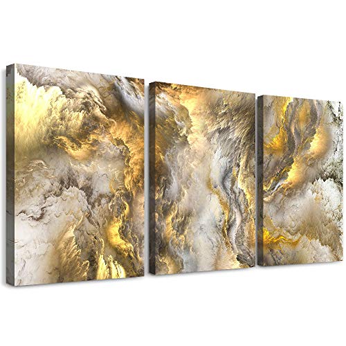 Abstract Canvas Wall Art For Living Room Modern Family Bedroom Wall Decor Color Cloud Abstract Paintings Canvas Pictures Artwork For Bathroom Ready To Hang Kitchen Home Decoration 12x16 X 3 Piece Set