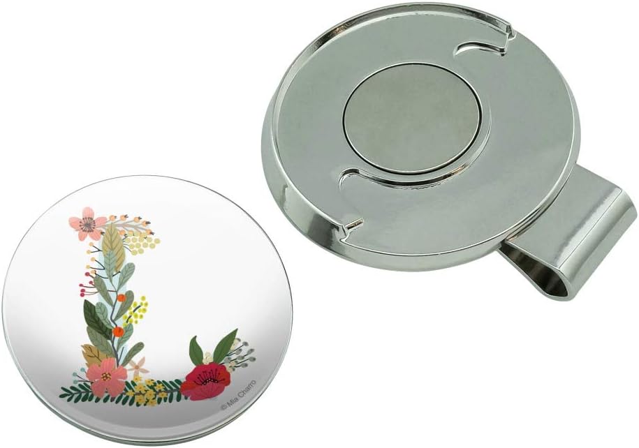 review GRAPHICS & MORE Letter L Floral Monogram Initial Golf Hat Clip with Magnetic Ball Marker