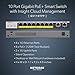 NETGEAR 10-Port PoE Gigabit Ethernet Smart Switch (GS110TPP) - Managed, Optional Insight Cloud Management, 8 x PoE+ @ 120W Upgradeable, 2 x 1G Uplinks, Desktop or Wall Mount