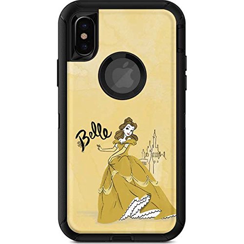 Skinit Decal Phone Skin Compatible with OtterBox Defender iPhone X/XS - Officially Licensed Disney Princess Belle Art Design