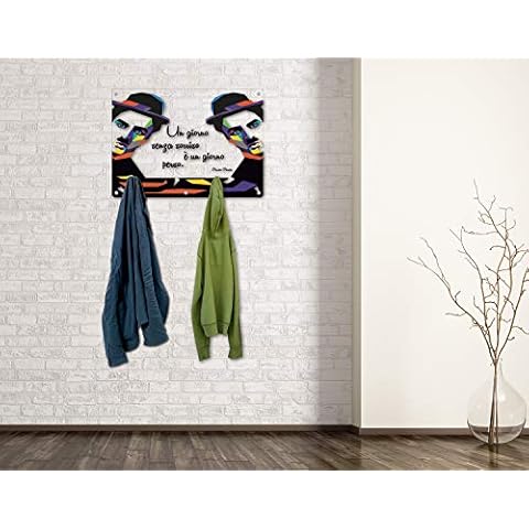 Slato Wandgarderobe aus Plexiglas bedruckt "Carlie" 70 x 50 cm Cover