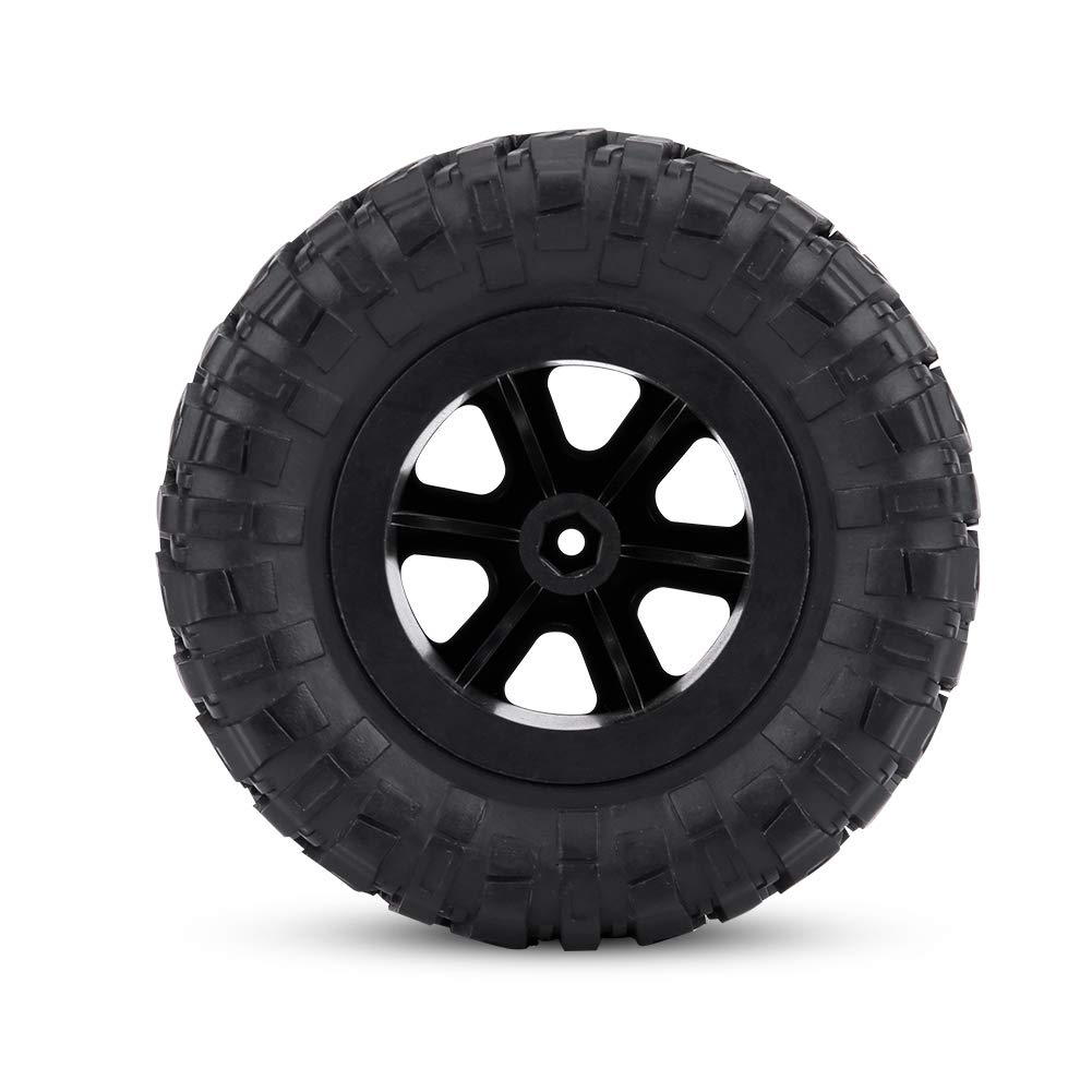 4 Pneumatici In Gomma Per Auto RC 1:16 - Battistrada Antiscivolo - Ricambio Per Crawler Militari - 2