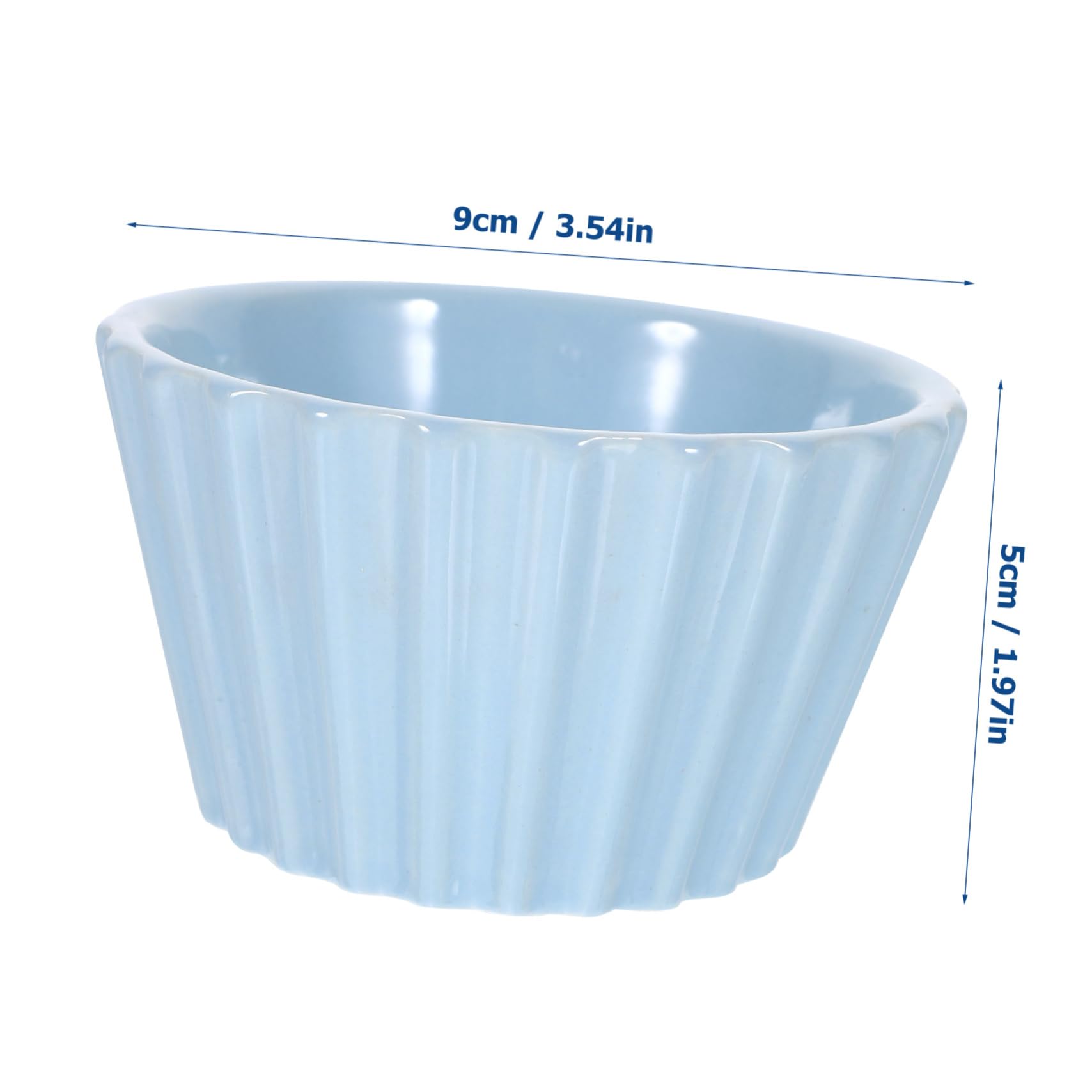 OFFSCH 2pcs Ceramic Baking Ramekin for Pudding Souffle and Desserts Small and Baking Bowls for Home Use for Cakes Fruits and Salads