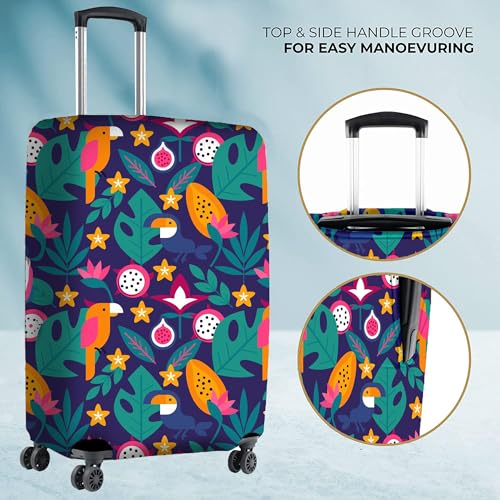 Image of Nasher Miles Polyester Protective Luggage Cover Set of 3 (Small-Medium-Large) - Feather
