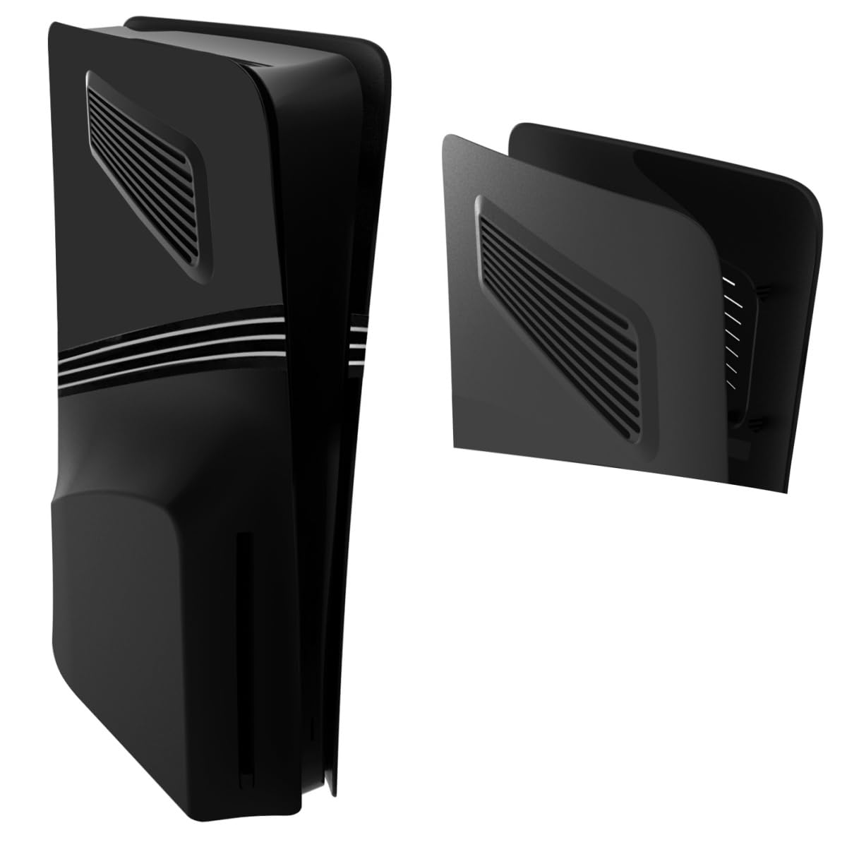 Placa Frontal Superior para PS5 Pro, Placa Frontal para Panel Trasero, Cubierta de Repuesto para Carcasa Antipolvo (Negro)