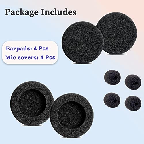 Plantronics Headset Ear Cushions Replacement Foam Ear Pads For Plantronics Hw251N Hw261N Hw510 Hw520 Blackwire C320 3210 3220 3320 Jabra Pro 920 Biz 2300 Gn2000 Headphones (4 Pack) #TOP5