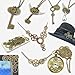 LolliBeads® 120 Gram Antiqued Bronze Metal Skeleton Steampunk Watch Gear Cog Wheel Sets(80pcs)