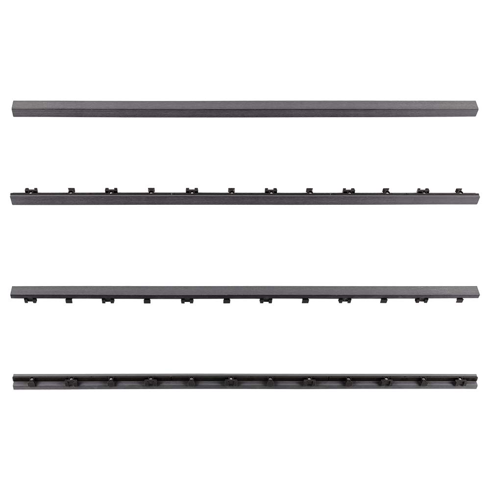 Condition photo showing Good Condition for newtechwood 1/12 ft. x 3 ft. quick deck composite deck tile straight trim in (2-pieces/box) (westminster gray)