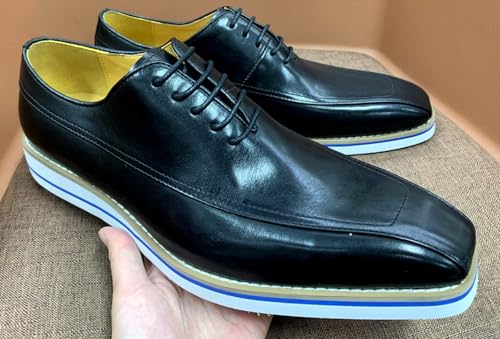 Santimon Mens Oxfords Formal Dress Suit Shoes Genunie Leather Wingtip Modern Prom Shoes Men's Fashion Business Casual Luxury Wedding Tuxedo Shoes for Men2