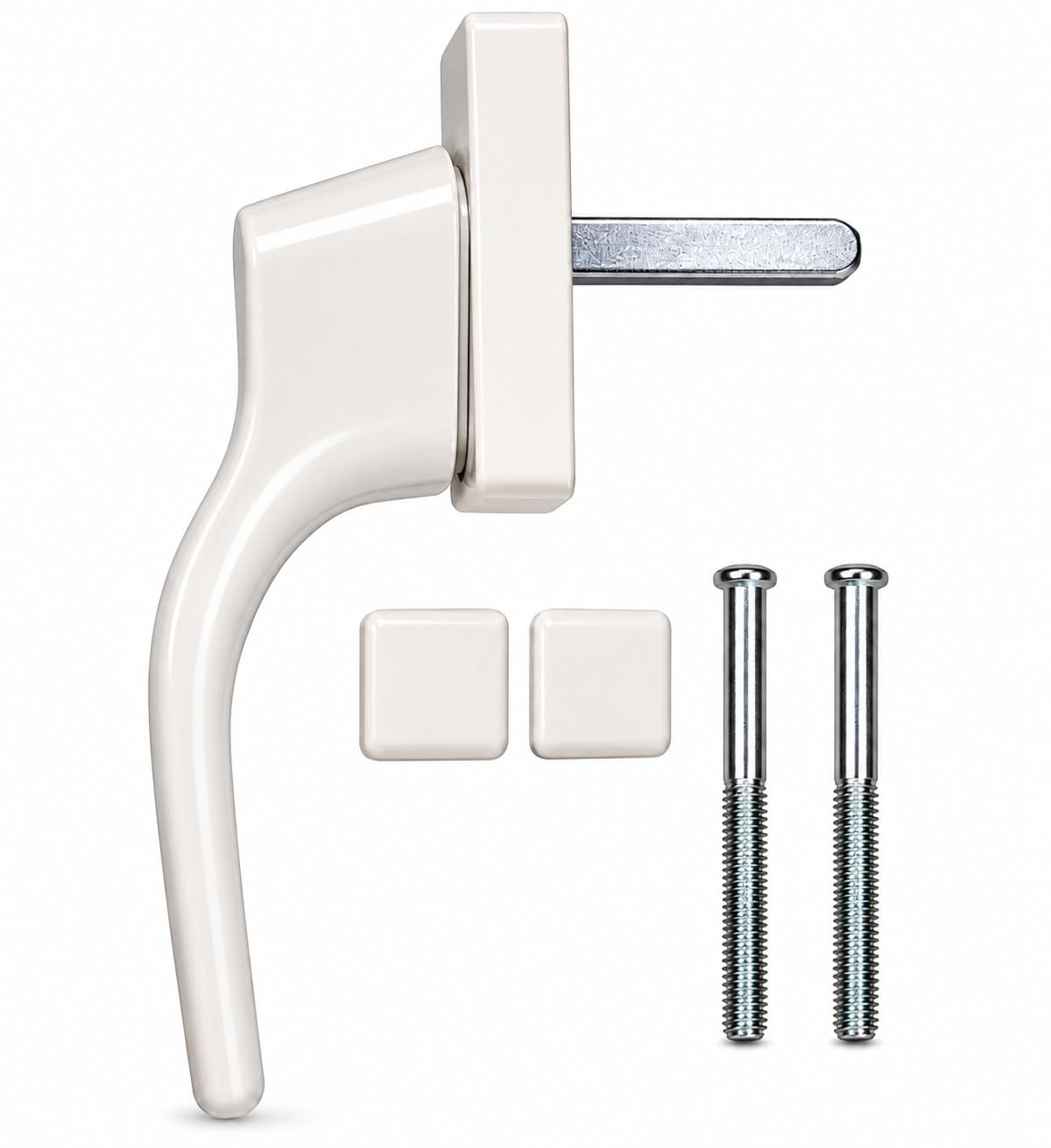 Openable Window Handle | Premium UPVC Window Handle | Strong Aluminium Locking Handle | Durable White Window Handle | Easy Installation Replacement Hardware for UPVC Windows (1 Pc)-image-3