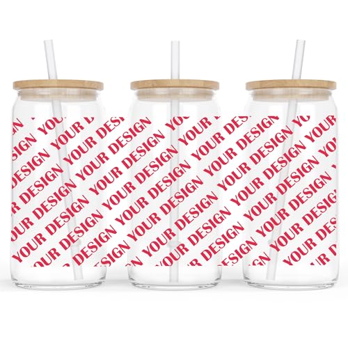 Custom UVDTF Glass Decal 3pcs for 16oz Cans