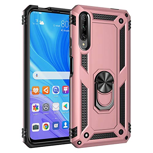 Jielangxin Keji Case for Huawei Y9s Case Cover,360 Degree Rotating Ring Holder Kickstand Case for Huawei Y9s 2019 STK-L22 STK-LX3 / P Smart Pro 2019 STK-L21 / Honor 9X Pro HLK-AL10 Case Cover Pink