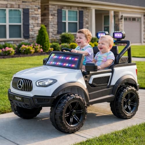 Image of Baybee BeastX Battery Operated Jeep for Kids with Parental Control | Baby Ride On Electric Car with RGB Lights, Music & Swing Mode | Rechargeable Battery Car for Kids 2 to 6 Years (Metallic Grey)