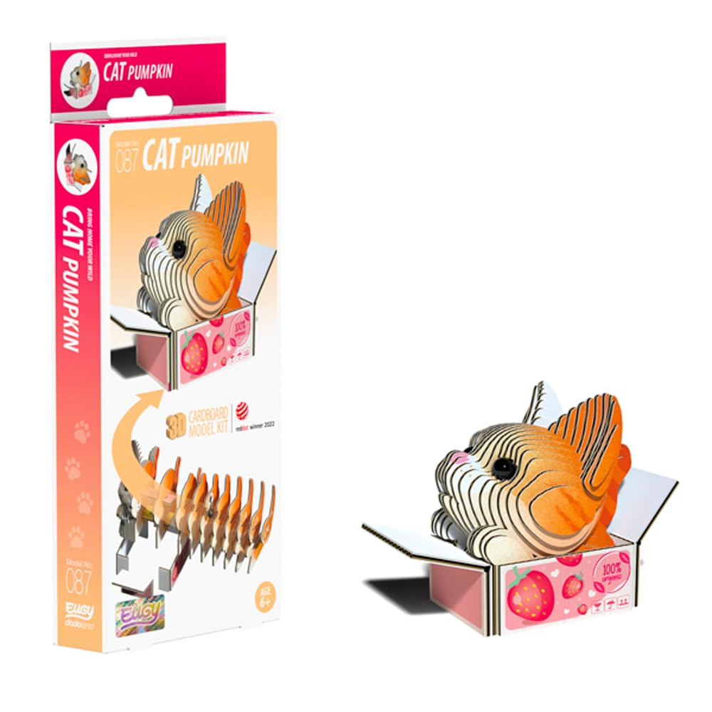 EUGY 087 Cat Pumpkin 3D Model Construction Kit