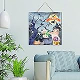 Photo Gallery nabrand targa decorativa da parete con scritta "trick or treke", in legno rustico, con motivo a pipistrello, con teschio e ragno, decorazione per la casa, per soggiorno, veranda anteriore, 30 x 30 cm Photo Gallery nabrand targa decorativa da parete con scritta "trick or treke", in legno rustico, con motivo a pipistrello, con teschio e ragno, decorazione per la casa, per soggiorno, veranda anteriore, 30 x 30 cm