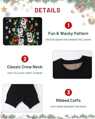 Runhit Penguin Christmas Party Knitted Sweater - Image 5
