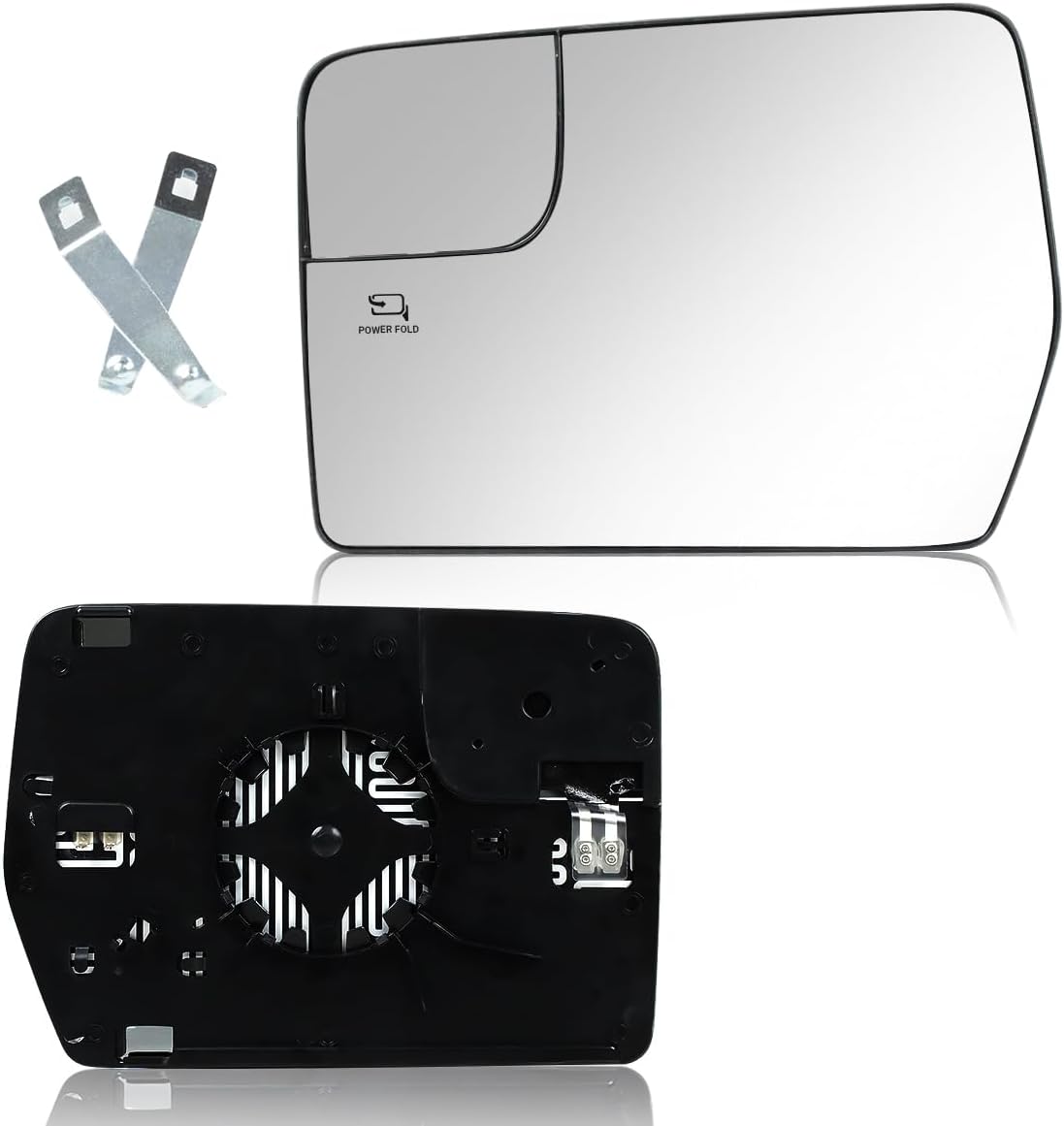 Driver Left Side Power Heated Mirror Glass for Ford F-150 2011 2012 2013 2014 - OEM Replacement for BL3Z-17K707-E Driver Side (Left)