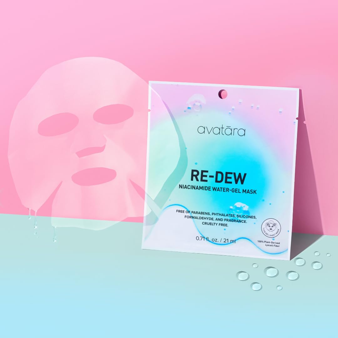 Avatara Sheet Mask Set, Facial Mask , Face Mask Skincare with Natural Extracts, Hydrating Face Mask Skin Care Set, Made with Tencel Fibers, All Skin Types, Teen Skincare, 10 Pack: 6 Count (Pack of 1) Daydream Set of 6