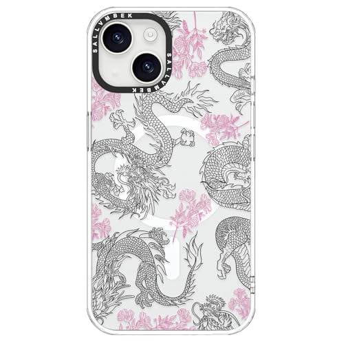 Coque iPhone 15 MagSafe dragon mignon pour le style quotidien