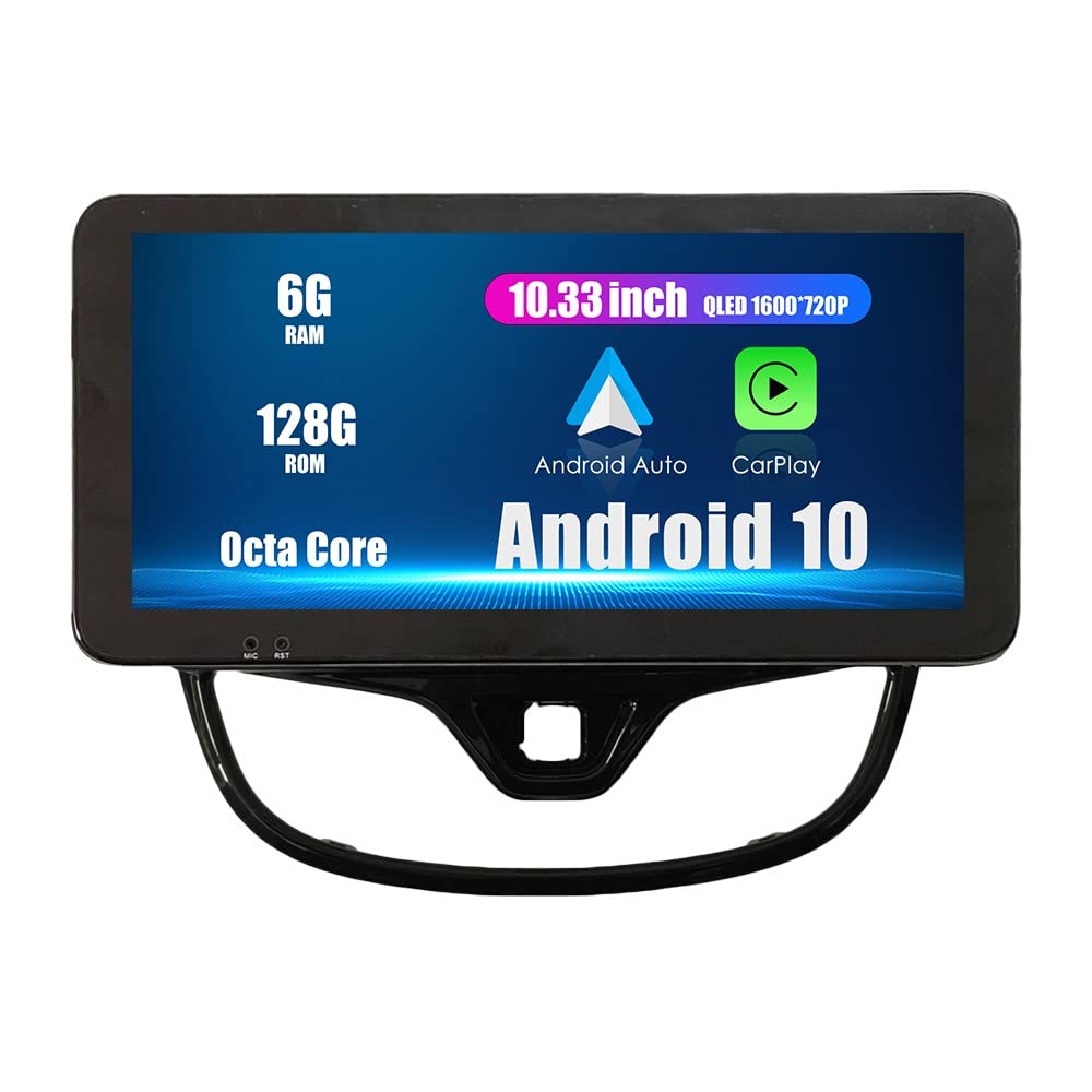 WOSTOKE 10.33" QLED/IPS 1600x720 Touchscreen CarPlay & Android Auto Android Autoradio Car Navigation Stereo Multimedia Player GPS Radio DSP Foropel（karl) vinfas 2018-2021
