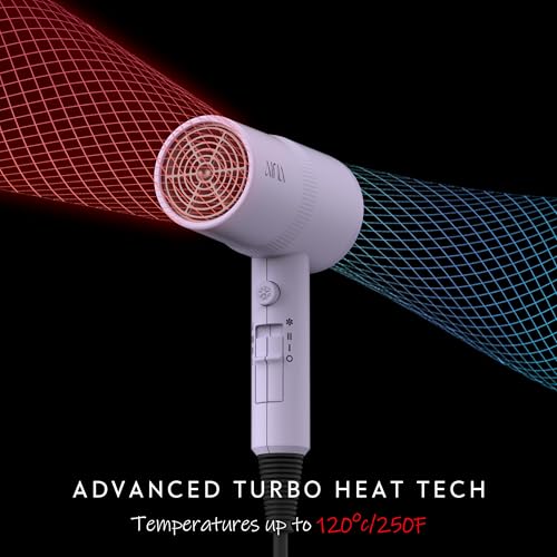 Image of AINA Hair Dryer with Diffuser,Comb Full-Featured Blow Dryer 110V(Purple) | 3 Heat /2 Speed;Cold shut button;Lightweight;Compact Size;High Temp;Low Airflow;Same Results;Less Expense